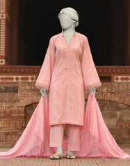 J. - Embroidered Lawn Unstitched 3pc Suit