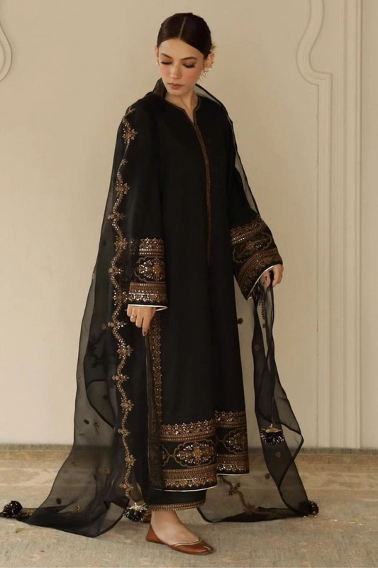 Zaloque - Embroidered Lawn Unstitched 3pc Suit