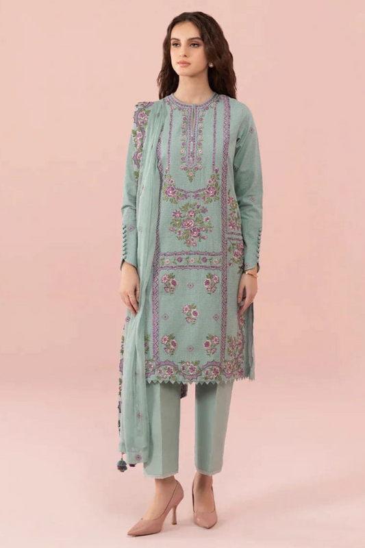 Satrang - Embroidered Lawn Unstitched 3pc Suit