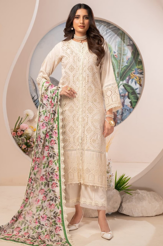 Khaas - Embroidered Lawn Unstitched 3pc Suit