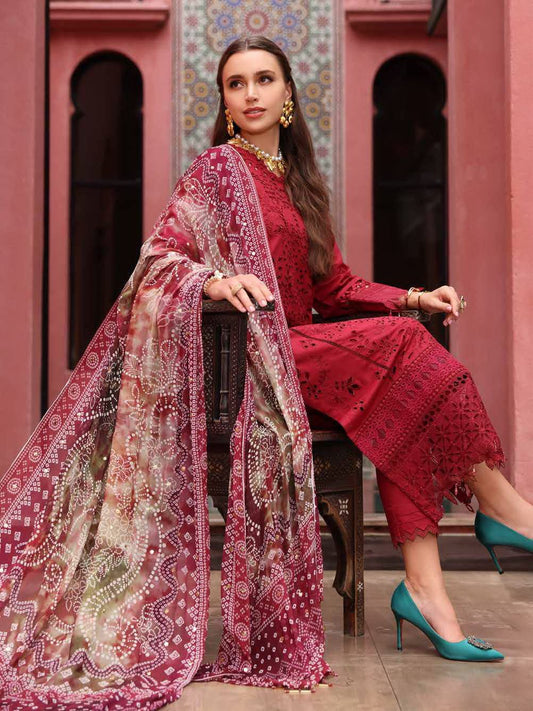 Nooray - Embroidered Lawn Unstitched 3pc Suit