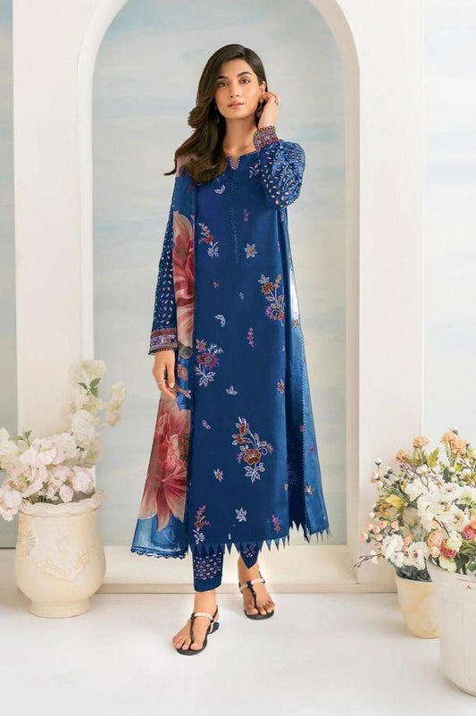 Iznik - Embroidered Lawn Unstitched 3pc Suit