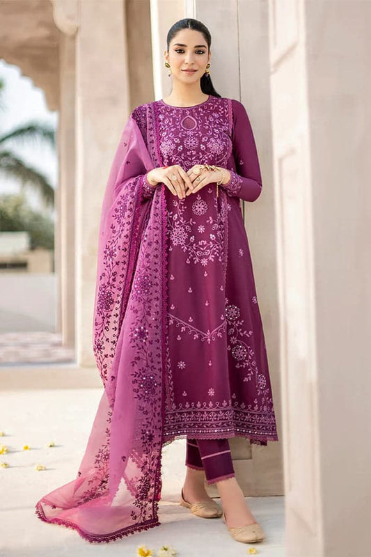 Cross Stitch - Embroidered Lawn Unstitched 3pc Suit