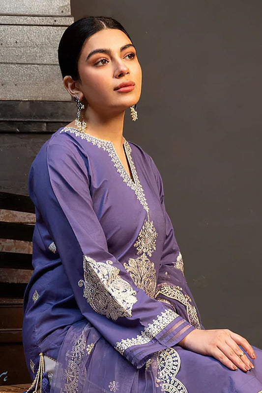 Zara Shah Jahan - Embroidered Lawn Unstitched 3pc Suit
