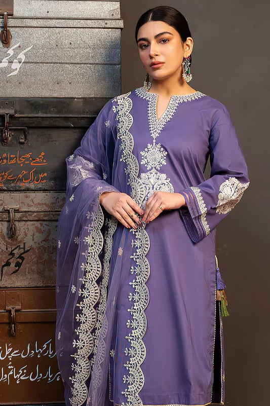 Zara Shah Jahan - Embroidered Lawn Unstitched 3pc Suit