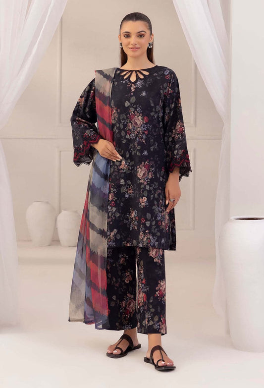 Baroque - Printed Lawn Unstitched 3pc Suit
