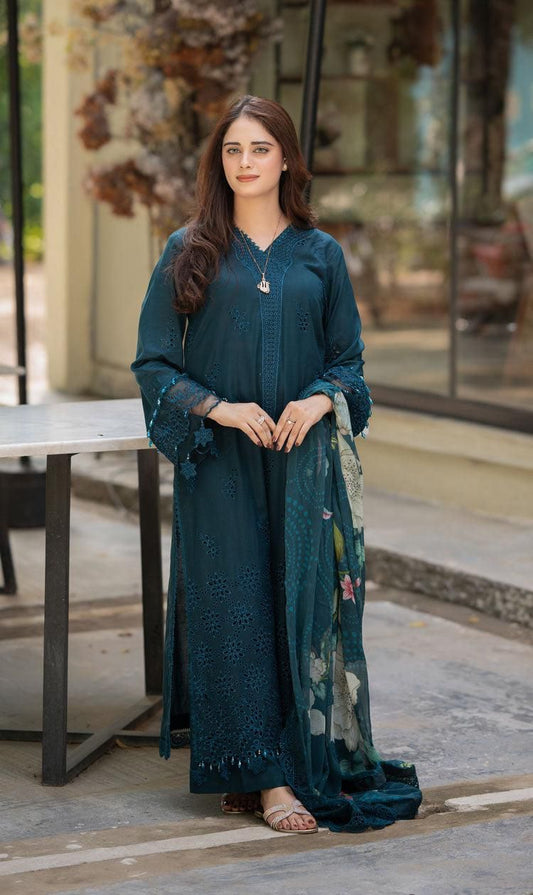 Zara Shah Jahan - Embroidered Lawn Unstitched 3pc Suit
