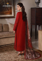 Asim Jofa - Embroidered Lawn Unstitched 3pc Suit