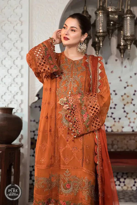 Maria B - Embroidered Lawn Unstitched 3pc Suit
