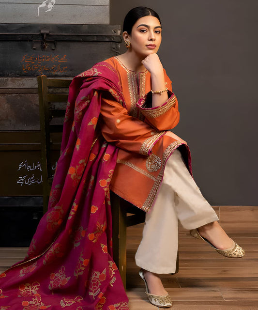 Urge - Fancy Embroidered Lawn Unstitched 3pc Suit