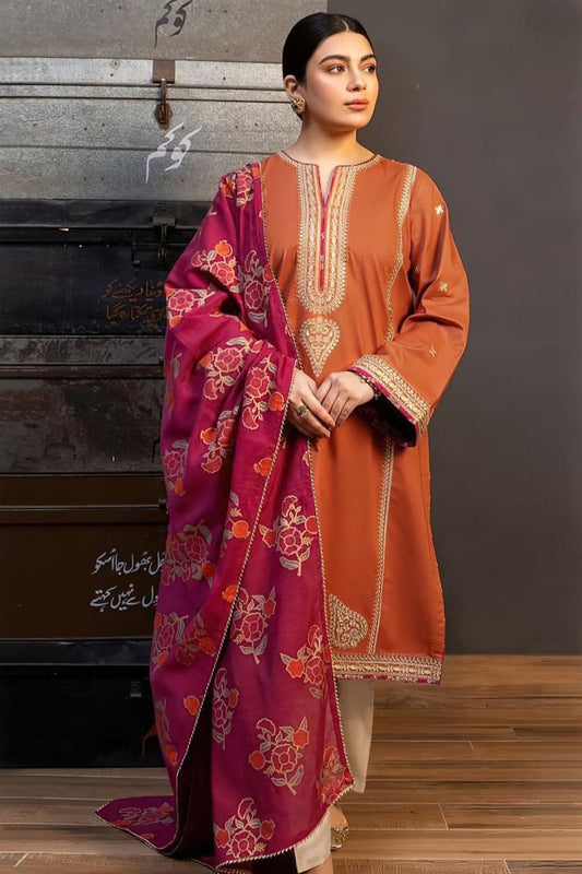 Urge - Fancy Embroidered Lawn Unstitched 3pc Suit