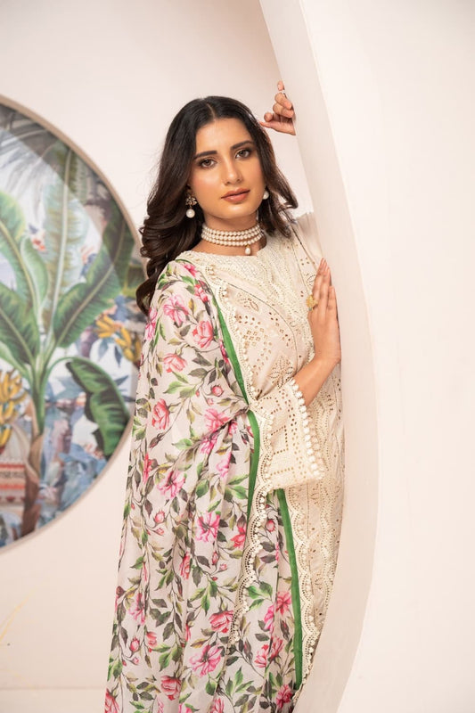 Khaas - Embroidered Lawn Unstitched 3pc Suit