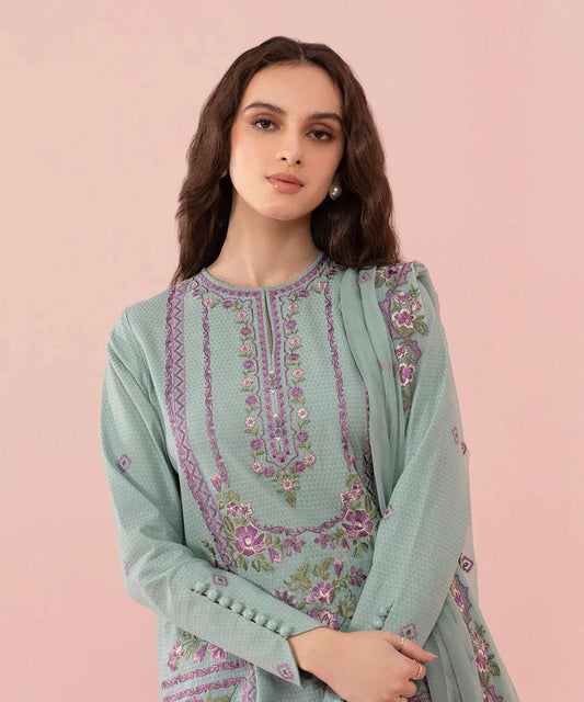 Satrang - Embroidered Lawn Unstitched 3pc Suit