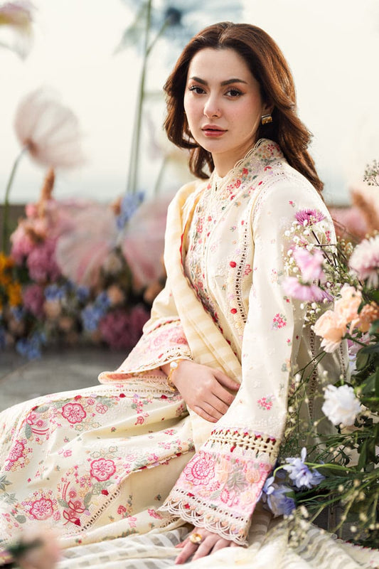 Qalamkar - Embroidered  Lawn Unstitched 3pc Suit