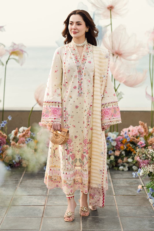 Qalamkar - Embroidered  Lawn Unstitched 3pc Suit