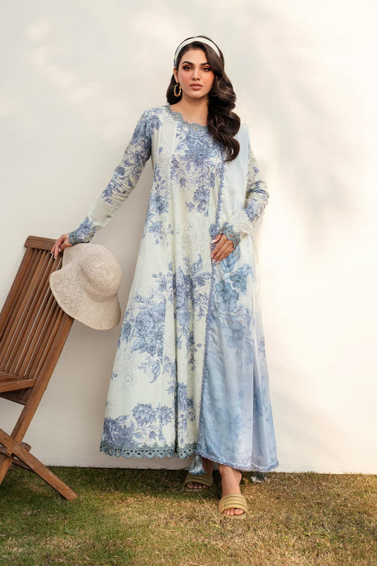 Iznik - Printed Lawn Unstitched 3pc Suit