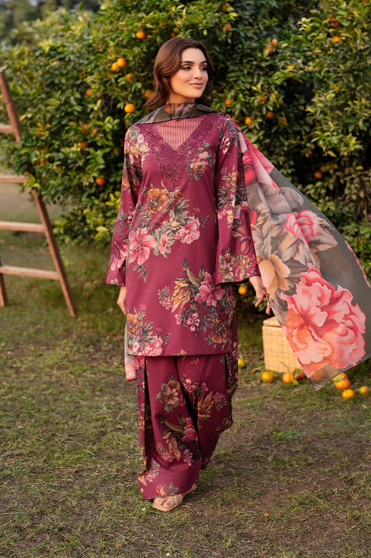 Iznik - Printed Lawn Unstitched 3pc Suit