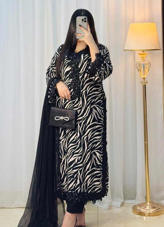 Baroque - Printed Lawn Unstitched 3pc Suit