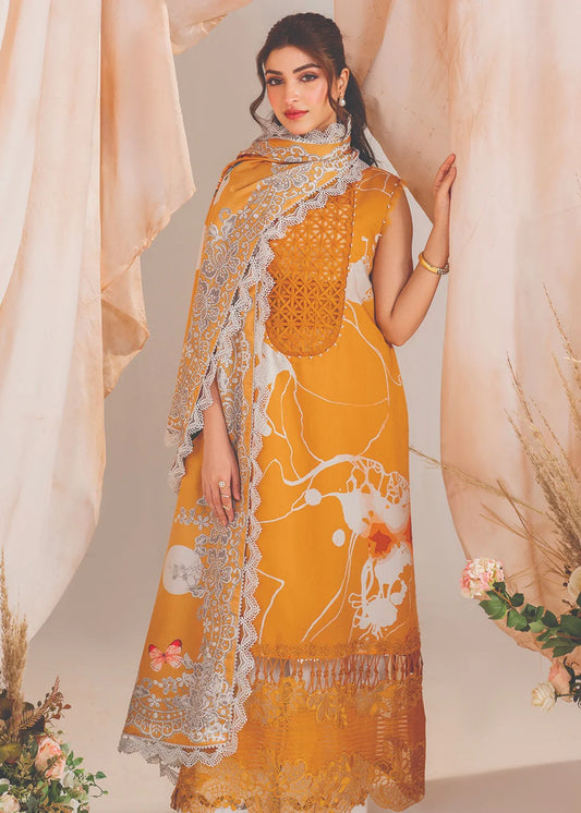Asifa & Nabeel - Printed Lawn Unstitched 3pc Suit
